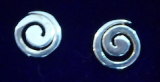 Spirale Silber Ohrstecker 9 mm