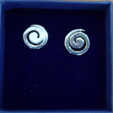 Spirale Silber Ohrstecker 9 mm