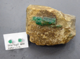Smaragd Kristall im Muttergestein