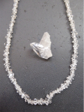 Herkimer Diamant Kette, Doppelender Bergkristall
