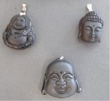 chin. Buddha Anhänger Obsidian