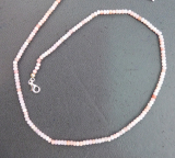 Pink Andenopal Collier 3x2 mm