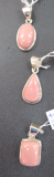 Pink Andenopal Anhänger, oval